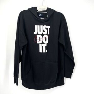 Nike Sweatshirt XL Black Just Do It Sportswear Hoodie Standard Fit